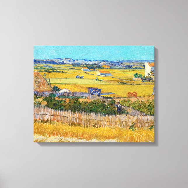 Vincent van Gogh - Skörd vid La Crau Canvastryck (Framsida)