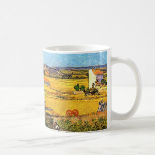 Vincent Van Gogh - Skörd vid La Crau Konstverk Kaffemugg