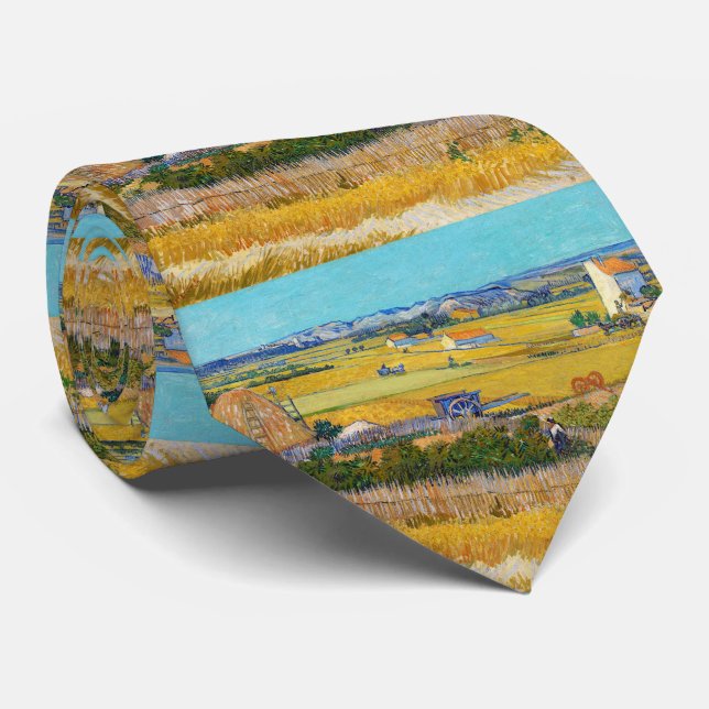 Vincent van Gogh - Skörd vid La Crau Slips (Rullad)