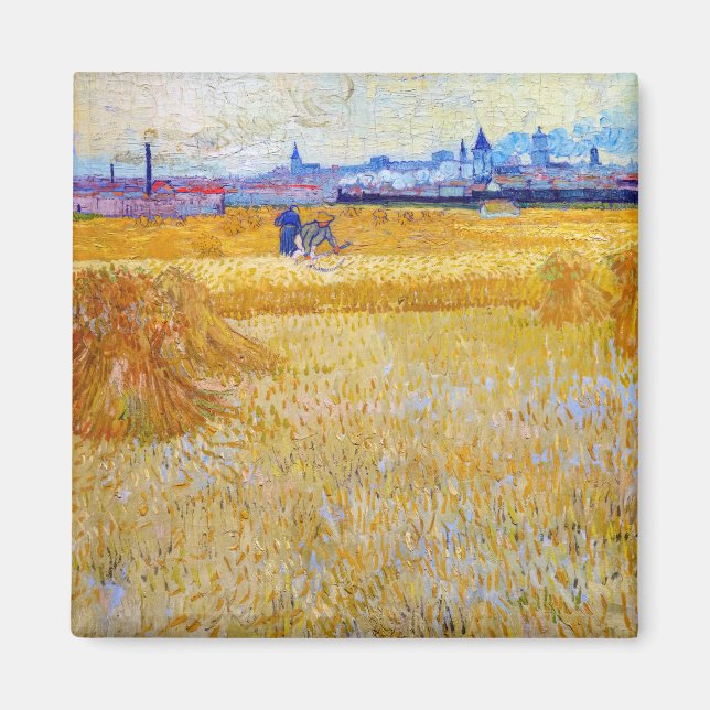 Vincent van Gogh - Skördefolk Magnet (Framsidan)