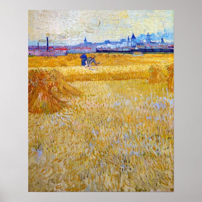 Vincent van Gogh - Skördefolk Poster (Framsidan)
