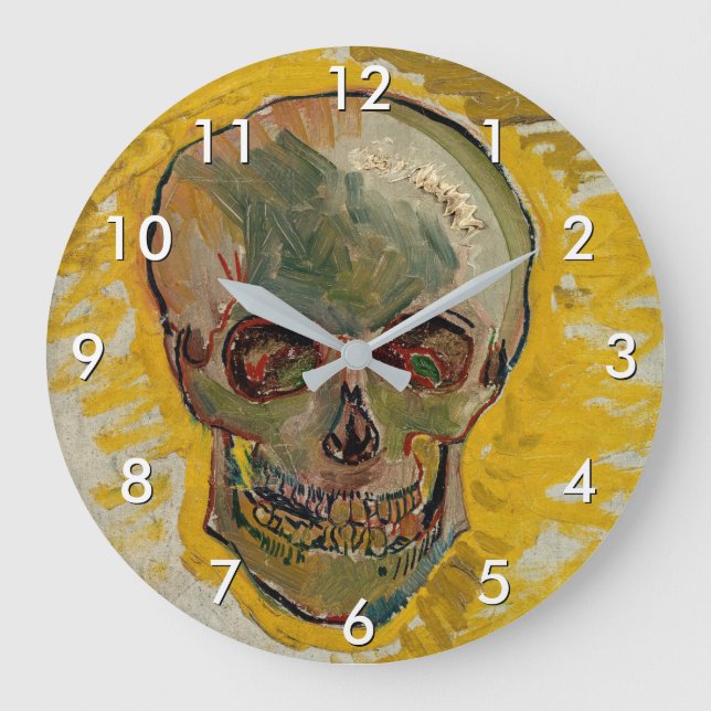 Vincent van Gogh - Skull 1887 #2 Stor Klocka (Framsida)