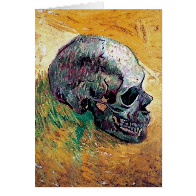 Vincent Van Gogh - Skull in Profile - Fine Art Hälsningskort (Framsidan)