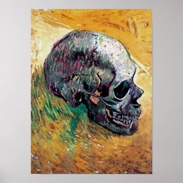 Vincent Van Gogh - Skull in Profile - Fine Art Poster (Framsidan)