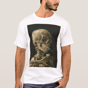 Vincent Van Gogh - Skull med bränd cigarett T Shirt