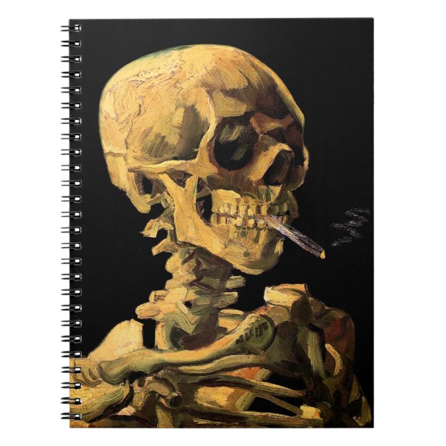 Vincent Van Gogh - Skull med brinnande cigarett Anteckningsbok (Framsidan)
