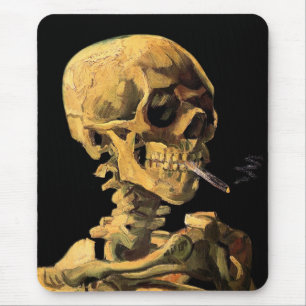 Vincent Van Gogh - Skull med brinnande cigarett Musmatta
