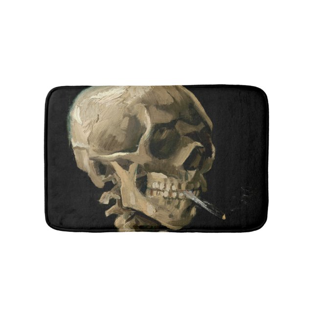 Vincent van Gogh - Skull med Burning Cigarette Badrumsmatta (Framsidan)