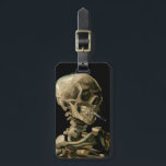 Vincent van Gogh - Skull med Burning Cigarette Bagagebricka<br><div class="desc">Chef för en Skeleton med en brinnande cigarett / Skull med brinnande cigarett / Crane de squelette fumant une cigarett - Vincent van Gogh,  1885</div>