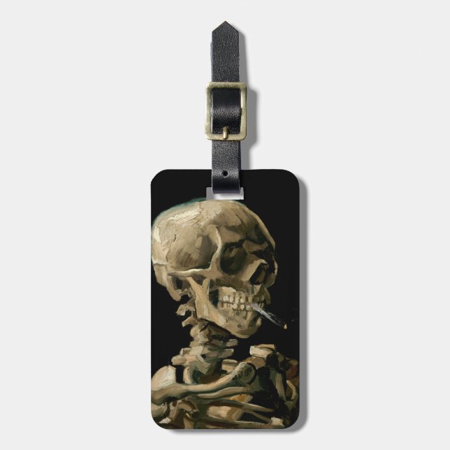 Vincent van Gogh - Skull med Burning Cigarette Bagagebricka (Vertikal Framsida)