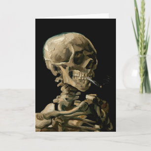 Vincent van Gogh - Skull med Burning Cigarette Kort