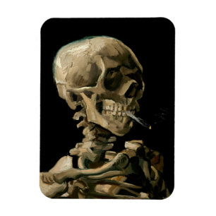 Vincent van Gogh - Skull med Burning Cigarette Magnet