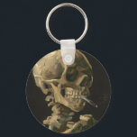 Vincent Van Gogh - Skull med Burning Cigarette Nyckelring<br><div class="desc">Vincent Van Gogh - Skull med Burning Cigarette</div>