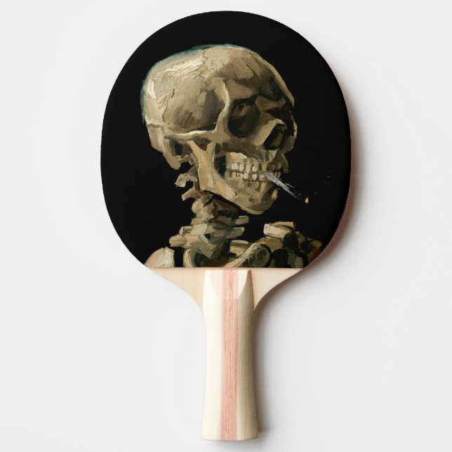 Vincent van Gogh - Skull med Burning Cigarette Pingisracket (Framsidan)