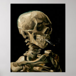 Vincent van Gogh - Skull med Burning Cigarette Poster