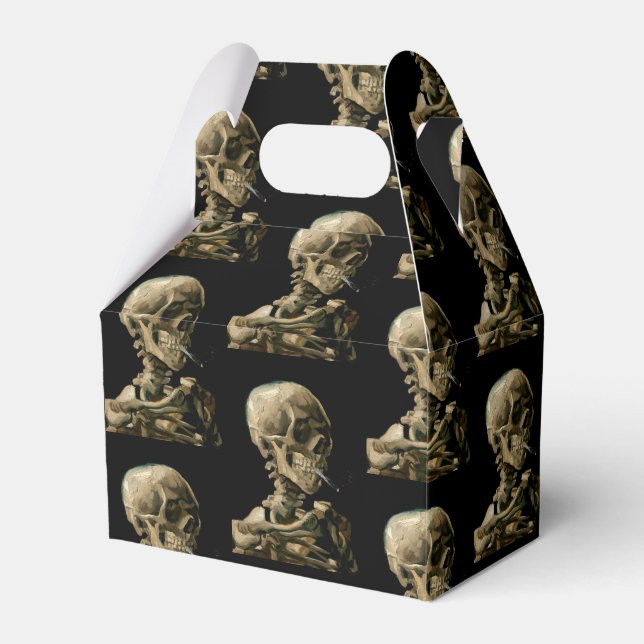 Vincent van Gogh - Skull med Burning Cigarette Presentaskar (Framsidan Sidan)