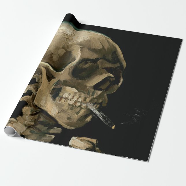 Vincent van Gogh - Skull med Burning Cigarette Presentpapper (Utrullad)