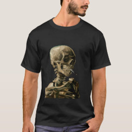 Vincent van Gogh - Skull med Burning Cigarette T Shirt