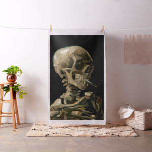 Vincent van Gogh - Skull med Burning Cigarette Tyg