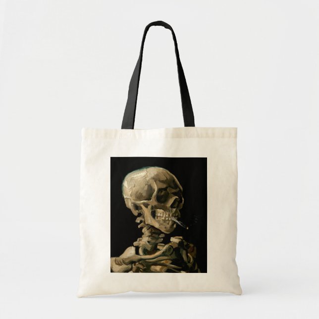 Vincent van Gogh - Skull med Burning Cigarette Tygkasse (Framsidan)