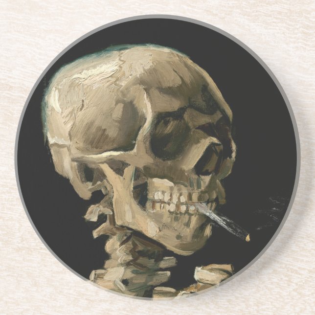Vincent van Gogh - Skull med Burning Cigarette Underlägg (Framsidan)