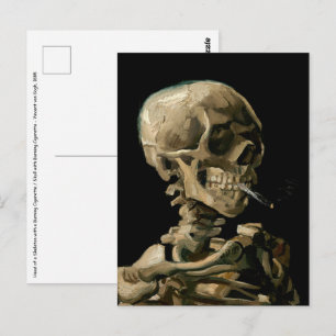 Vincent van Gogh - Skull med Burning Cigarette Vykort