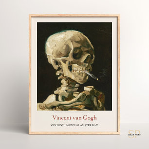 Vincent van Gogh Skull med Cigarette Art Print Poster