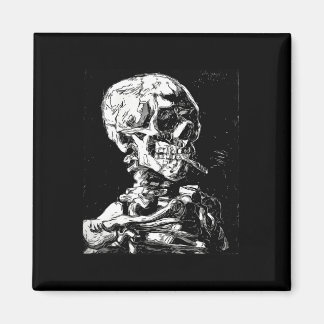 Vincent Van Gogh Skull med Cigarette Skeleton Hal Magnet