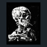 Vincent Van Gogh Skull med Cigarette Skeleton Hal Poster<br><div class="desc">Vincent Van Gogh Skull med Cigarette Skeleton Halloween</div>