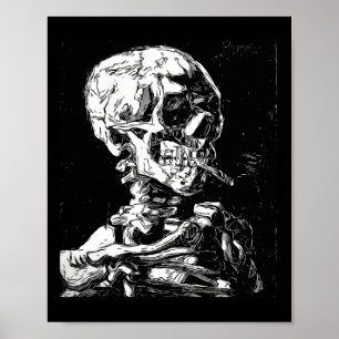 Vincent Van Gogh Skull med Cigarette Skeleton Hal Poster