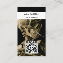 Vincent van Gogh - Skull - QR-kod Visitkort