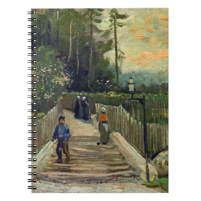 Vincent van Gogh - Sloping Väg i Montmartre Anteckningsbok (Framsidan)