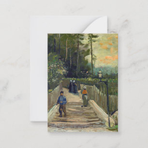 Vincent van Gogh - Sloping Väg i Montmartre Anteckningskort