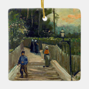 Vincent van Gogh - Sloping Väg i Montmartre Julgransprydnad Keramik