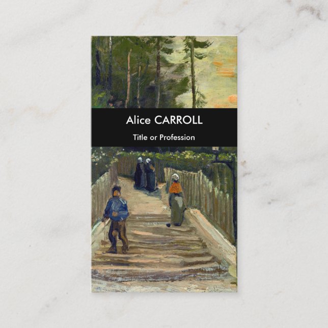 Vincent van Gogh - Sloping Väg i Montmartre Visitkort (Framsida)