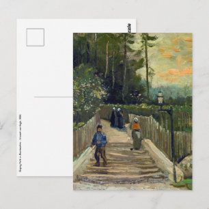 Vincent van Gogh - Sloping Väg i Montmartre Vykort