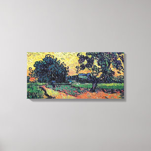 Vincent Van Gogh - Slottet i Auvers vid solnedgång Canvastryck