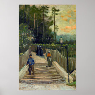 Vincent van Gogh - Sluttande stig i Montmartre Poster