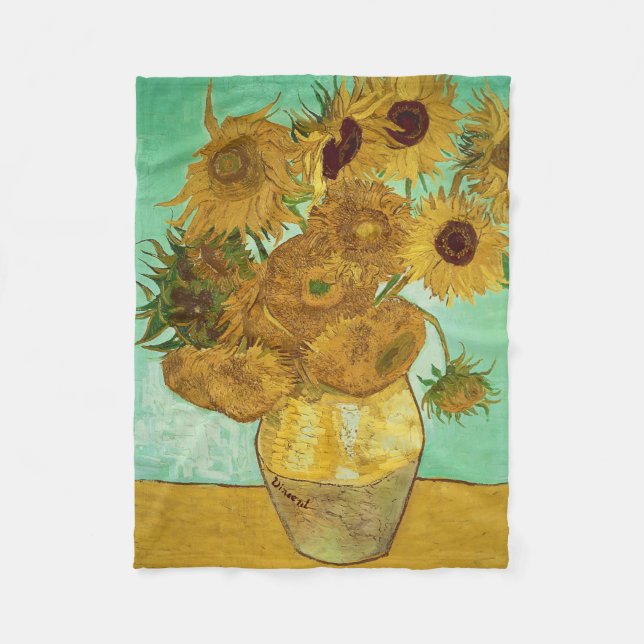 Vincent van Gogh | Solblommor, 1888 Fleecefilt (Framsidan)