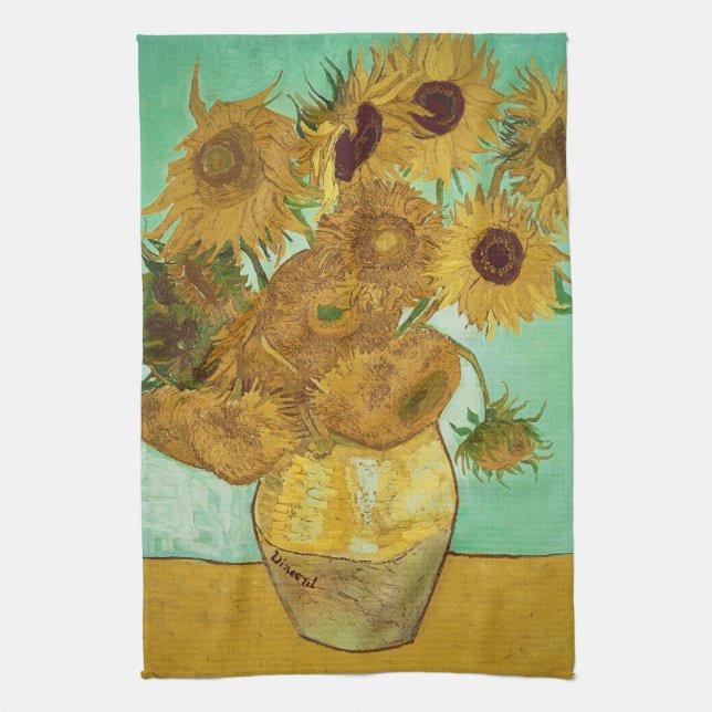 Vincent van Gogh | Solblommor, 1888 Kökshandduk (Vertikal)