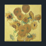 Vincent van Gogh | Solblommor, 1888 Magnet<br><div class="desc">Solblommor,  1888 | Vincent van Gogh | Art Location: National Gallery,  London,  Förenade kungariket | Nederländska konstnärer | Bilduppsamlingsnummer: BAL970</div>