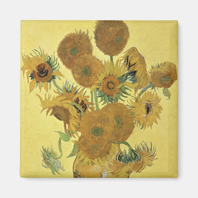 Vincent van Gogh | Solblommor, 1888 Magnet (Framsidan)