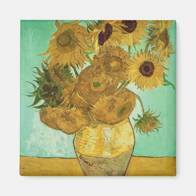 Vincent van Gogh | Solblommor, 1888 Magnet (Framsidan)