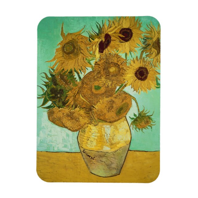 Vincent van Gogh | Solblommor, 1888 Magnet (Vertikal)