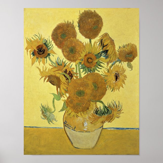 Vincent van Gogh | Solblommor, 1888 Poster (Framsidan)