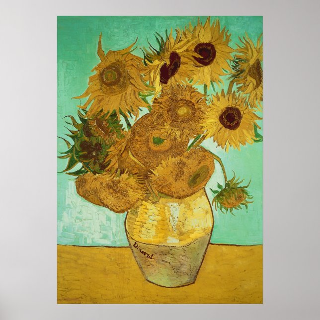 Vincent van Gogh | Solblommor, 1888 Poster (Framsidan)