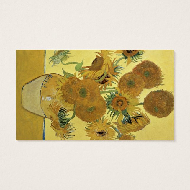 Vincent van Gogh | Solblommor, 1888 Visitkort (Baksidan)