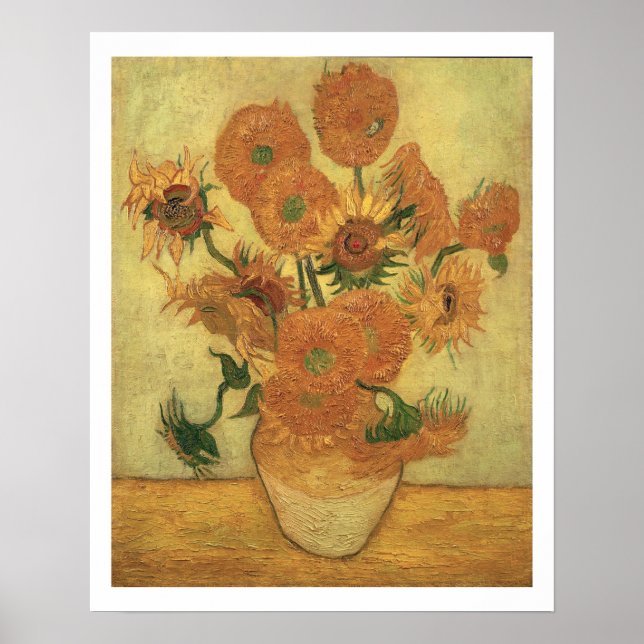 Vincent van Gogh | Solblommor, 1889 Poster (Framsidan)