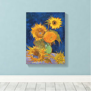 Vincent Van Gogh - Solblommor, andra versionen Canvastryck