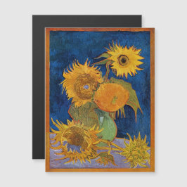 Vincent Van Gogh - Solblommor, andra versionen Magnetisk Inbjudningskort